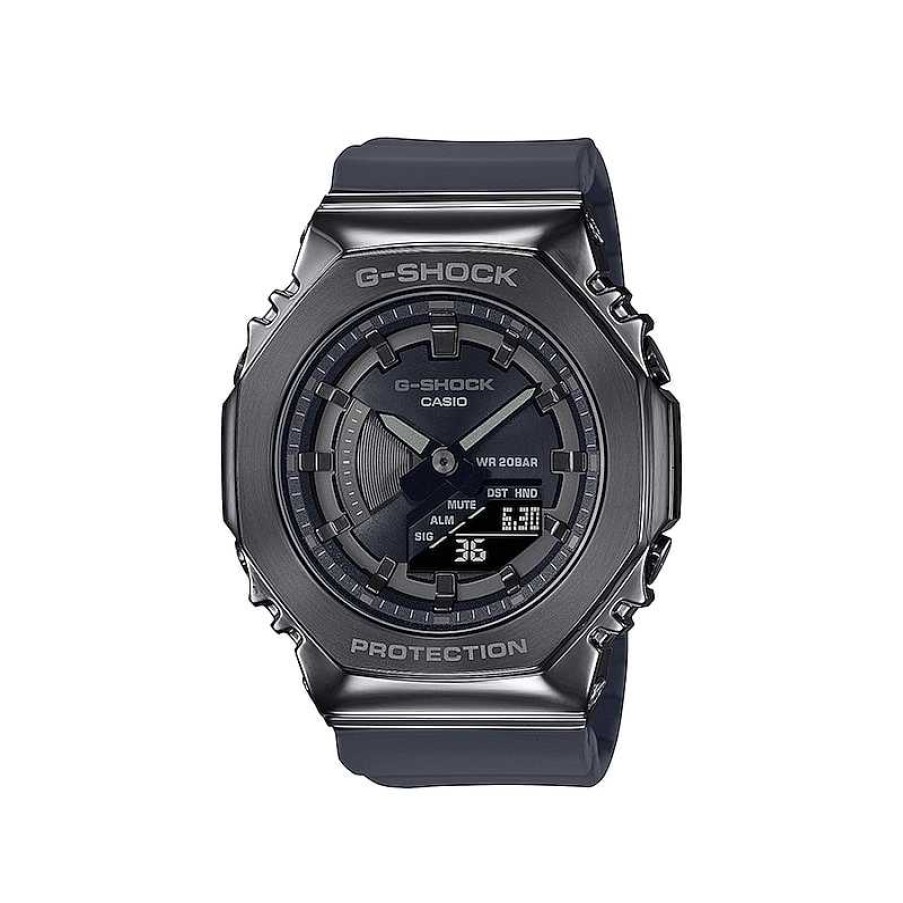 Casio G-Shock Ladies' Casio G-Shock S Series Gunmetal Grey Ip And Resin Strap Watch With Grey Dial (Model: Gms2100B-8A) Watches