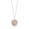 Zales Enchanted Disney Rapunzel Amethyst And 1/5 Ct. T.W. Diamond Pendant In Sterling Silver And 10K Rose Gold 19" Necklaces