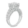 Zales 3 Ct. T.W. Princess-Cut Quad Diamond Frame Split Shank Engagement Ring In 14K White Gold Rings