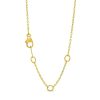 Zales 1-1/2 Ct. T.W. Diamond Flower Station Necklace In 10K Gold Necklaces