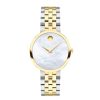 Movado Ladies' Movado Museum® Classic Two-Tone Pvd Watch With Mother-Of-Pearl Dial (Model: 0607812) Watches