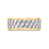 Zales Men'S 1/2 Ct. T.W. Diamond Woven Band In 10K Two-Toned Gold Rings