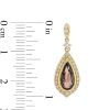 Zales Pear-Shaped Smoky Quartz And 1/2 Ct. T.W. Diamond Drop Earrings In 10K Gold Earrings