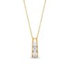 Zales 1 Ct. T.W. Certified Lab-Created Diamond Linear Three Stone Bar Pendant In 14K Gold (F/Si2) Necklaces