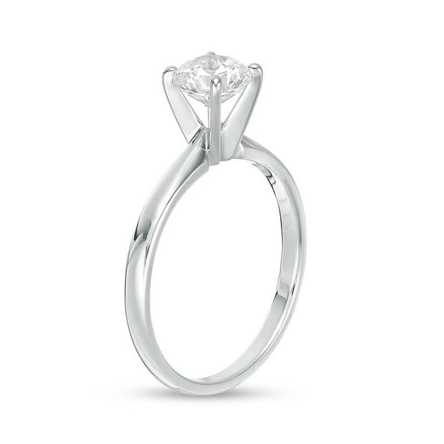 Zales 1 Ct. Certified Diamond Solitaire Engagement Ring In 14K White Gold (I/I1) Rings