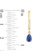 Zales Pear-Shaped Blue Lab-Created Sapphire Solitaire Drop Earrings In 10K Gold Earrings