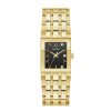 Bulova Ladies' Bulova Quadra Marc Anthony Diamond Accent Gold-Tone Watch With Black Square Dial (Model: 97P167) Watches