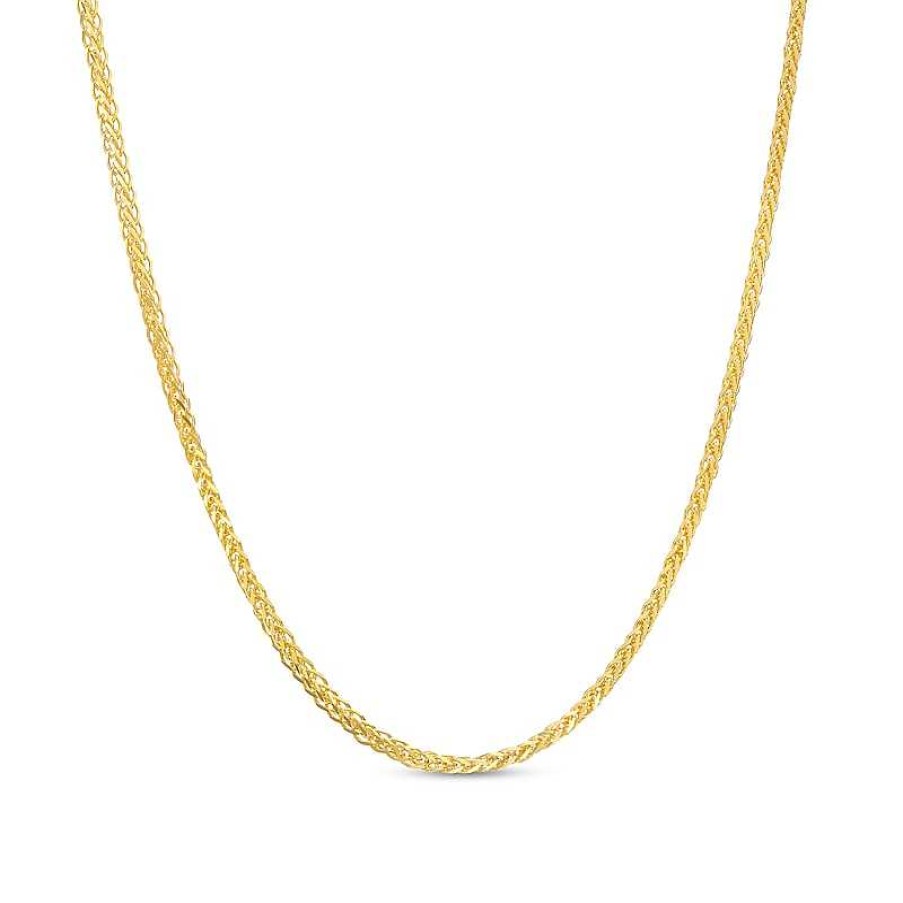 Zales 0.85Mm Wheat Chain Necklace In Solid 14K Gold - 18" Necklaces