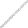 Zales 5 Ct. T.W. Certified Lab-Created Diamond Alternating Oval Link Bracelet In 14K White Gold (F/Si2) Bracelets