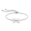 Zales Engravable Photo Dog Bone Bolo Bracelet In Sterling Silver (1 Image And Line) Bracelets