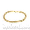 Zales Italian Gold 6.0Mm Diamond-Cut Double Curb Chain Bracelet In Hollow 14K Two-Tone Gold - 7.5" Bracelets