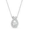 Zales 1/2 Ct. T.W. Certified Lab-Created Diamond Teardrop Pendant In 10K White Gold (F/Si2) Necklaces