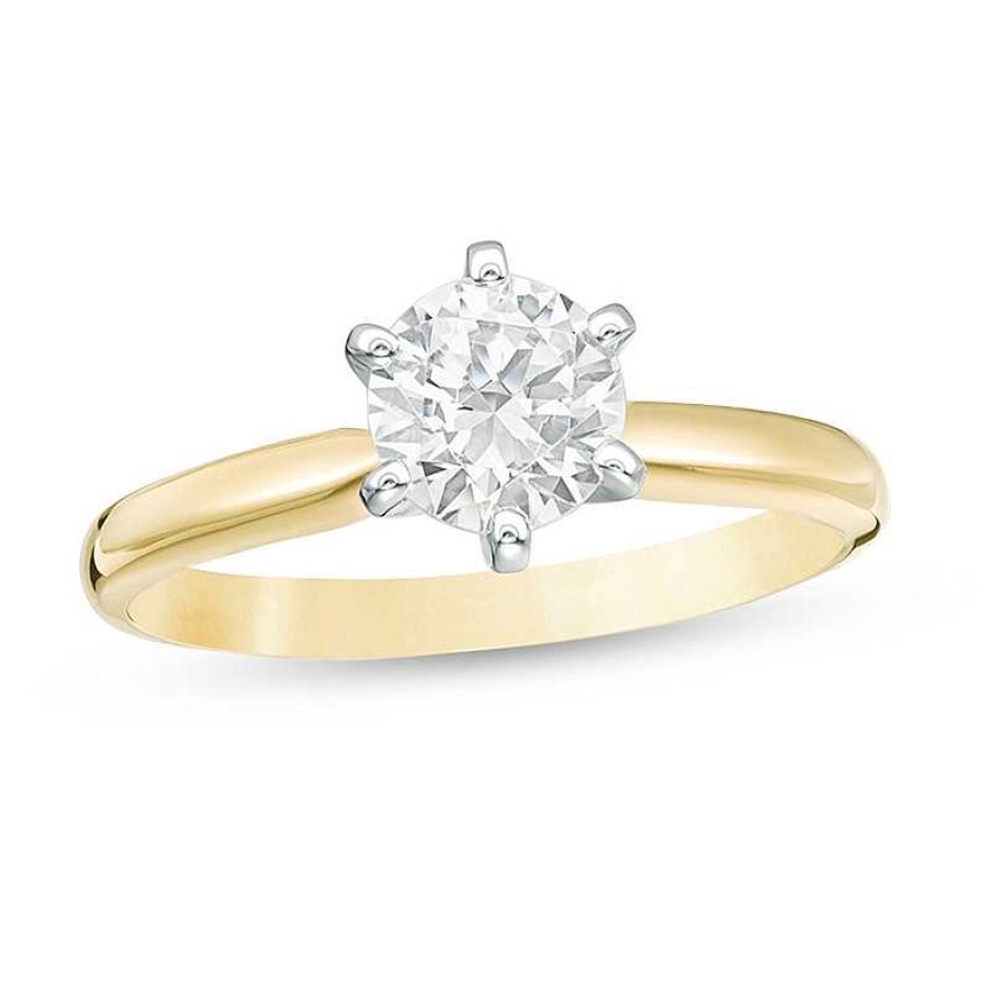 Zales 1 Ct. Certified Diamond Solitaire Engagement Ring In 14K Gold (I/I2) Rings