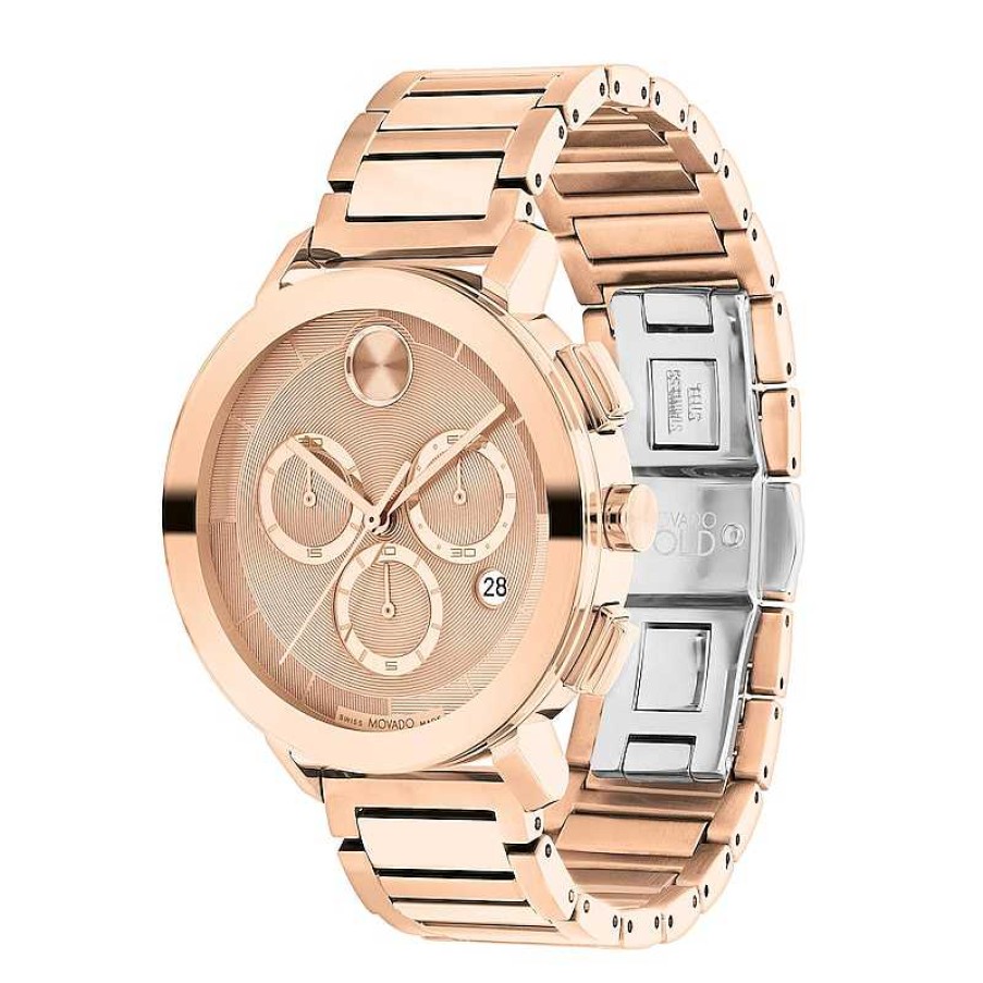 Movado Bold Ladies' Movado Bold® Evolution Rose-Tone Ip Chronograph Watch With Rose-Tone Dial (Model: 3600968) Watches