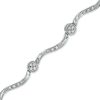 Zales 1/4 Ct. T.W. Diamond Cluster Station Bracelet In 10K White Gold Bracelets