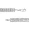 Zales 1/10 Ct. T.W. Diamond Triple-Row Link Bracelet In Sterling Silver - 7.25" Bracelets