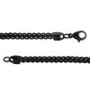 Zales Men'S 3.25Mm Franco Snake Chain Necklace In Stainless Steel With Black Ip - 24" Necklaces