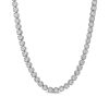 Zales Men'S 10 Ct. T.W. Certified Lab-Created Diamond Tennis Necklace In 14K White Gold (F/Si2) - 20" Necklaces