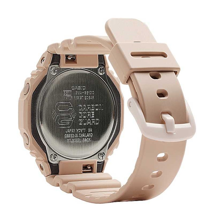 Casio G-Shock Women'S Casio S Series Light Pink Resin Strap Watch With Light Pink Dial (Model: Gmas2100-4A) Watches