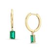 Zales Emerald-Cut Lab-Created Emerald Solitaire Drop Earrings In 10K Gold Earrings