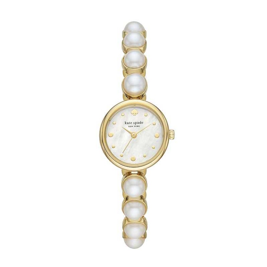 Kate Spade Ladies' Kate Spade Synthetic Pearl Gold-Tone Watch With Mother-Of-Pearl Dial (Model: Ksw1687) Watches