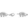 Zales Diamond Accent Beaded Heart-Ears Elephant Link Bracelet In Sterling Silver - 7.5" Bracelets