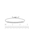 Zales 1/10 Ct. T.W. Diamond Cascading Row Bolo Bracelet In Sterling Silver - 9.5" Bracelets