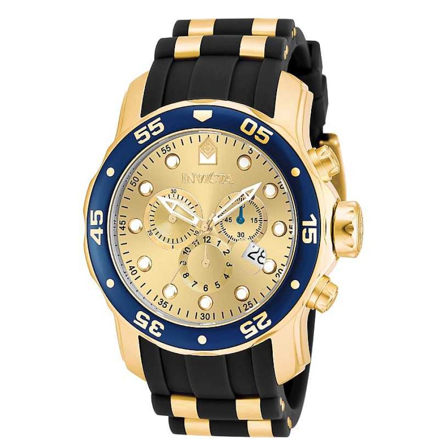 Invicta Men'S Invicta Pro Diver Chronograph Two-Tone Watch With Gold-Tone Dial (Model: 17881) Watches