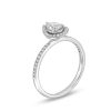 Zales 1/2 Ct. T.W. Pear-Shaped Diamond Frame Engagement Ring In 14K White Gold Rings