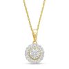 Zales 1/3 Ct. T.W. Diamond Frame Pendant In 10K Gold Necklaces