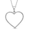 Zales 1/8 Ct. T.W. Diamond Heart Outline Pendant In 10K White Gold Necklaces