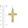 Zales Men'S Nugget Cross Charm In 10K Gold Necklaces