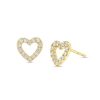 Zales 1/5 Ct. T.W. Certified Lab-Created Diamond Open Heart Stud Earrings In 14K Gold (F/Si2) Earrings