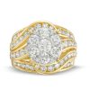 Zales 3 Ct. T.W. Multi-Diamond Bypass Crossover Engagement Ring In 14K Gold (I/I2) Rings