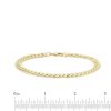 Zales Made In Italy Men'S 5.6Mm Diamond-Cut Cuban Curb Chain Bracelet In Hollow 10K Gold - 8.5" Bracelets