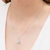 Zales 1 Ct. T.W. Certified Lab-Created Diamond Double Frame Pendant In 14K White Gold (F/Si2) Necklaces