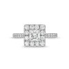 Zales 1-1/2 Ct. T.W. Princess-Cut Diamond Square Frame Engagement Ring In 14K White Gold (I/I2) Rings