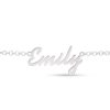 Zales Cursive Name Anklet In Sterling Silver (1 Line) - 10" Bracelets