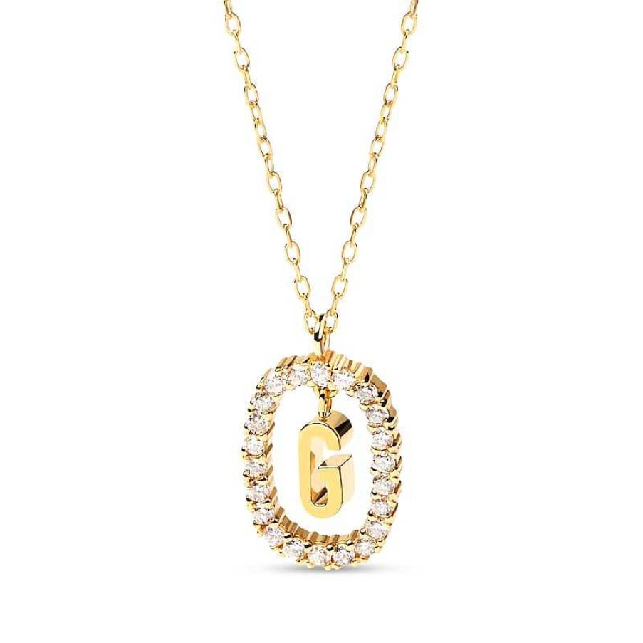 Zales Pdpaola At Zales 1/3 Ct. T.W. Lab-Created Diamond "G" Initial Pendant In 18K Gold - 19.5" Necklaces