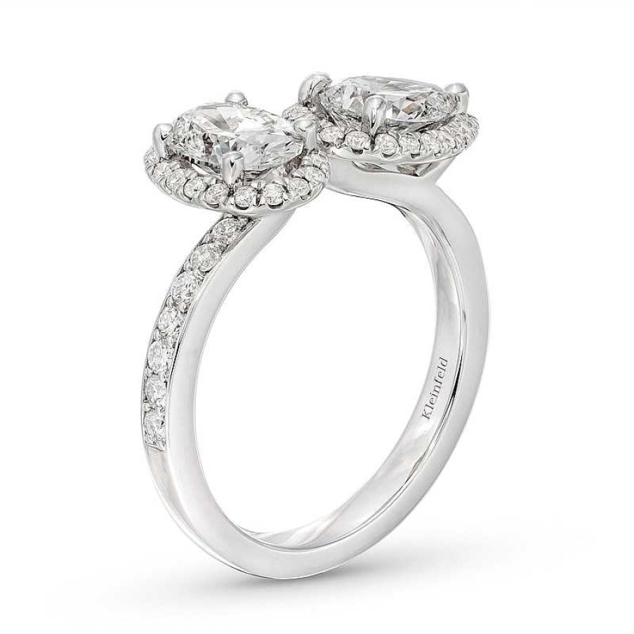 Zales Kleinfeld® X Zales 2-3/8 Ct. T.W. Certified Oval And Pear-Shaped Lab-Created Diamond Engagement Ring In Platinum (F/Vs2) Rings