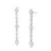 Zales 1 Ct. T.W. Certified Lab-Created Diamond Bubbles Linear Drop Earrings In 14K White Gold (F/Si2) Earrings