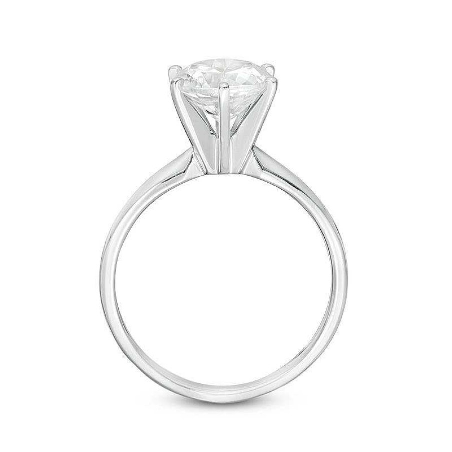 Zales 1-1/2 Ct. Certified Diamond Solitaire Engagement Ring In 14K White Gold (I/I2) Rings