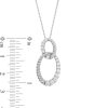 Zales 1/2 Ct. T.W. Diamond Rope Interlocking Ovals Pendant In Sterling Silver Necklaces