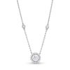 Zales 3/4 Ct. T.W. Diamond Frame Station Necklace In 14K White Gold Necklaces