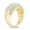 Zales Men'S 2 Ct. T.W. Diamond Multi-Row Column Ring In 10K Gold Rings