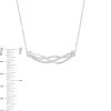 Zales 1/5 Ct. T.W. Diamond Intertwined Necklace In Sterling Silver Necklaces