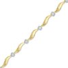 Zales 1/6 Ct. T.W. Diamond Cluster Station Bracelet In 10K Gold Bracelets