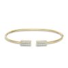 Zales 1/6 Ct. T.W. Diamond Double Row Flex Bangle In 10K Gold Bracelets