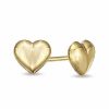 Zales Child'S Puffy Heart Stud Earrings In 14K Gold Earrings