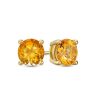 Zales 6.0Mm Citrine Solitaire Stud Earrings In 10K Gold Earrings